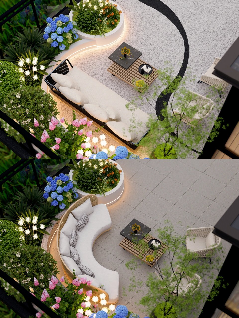 现代风露台花园设计案例赏析