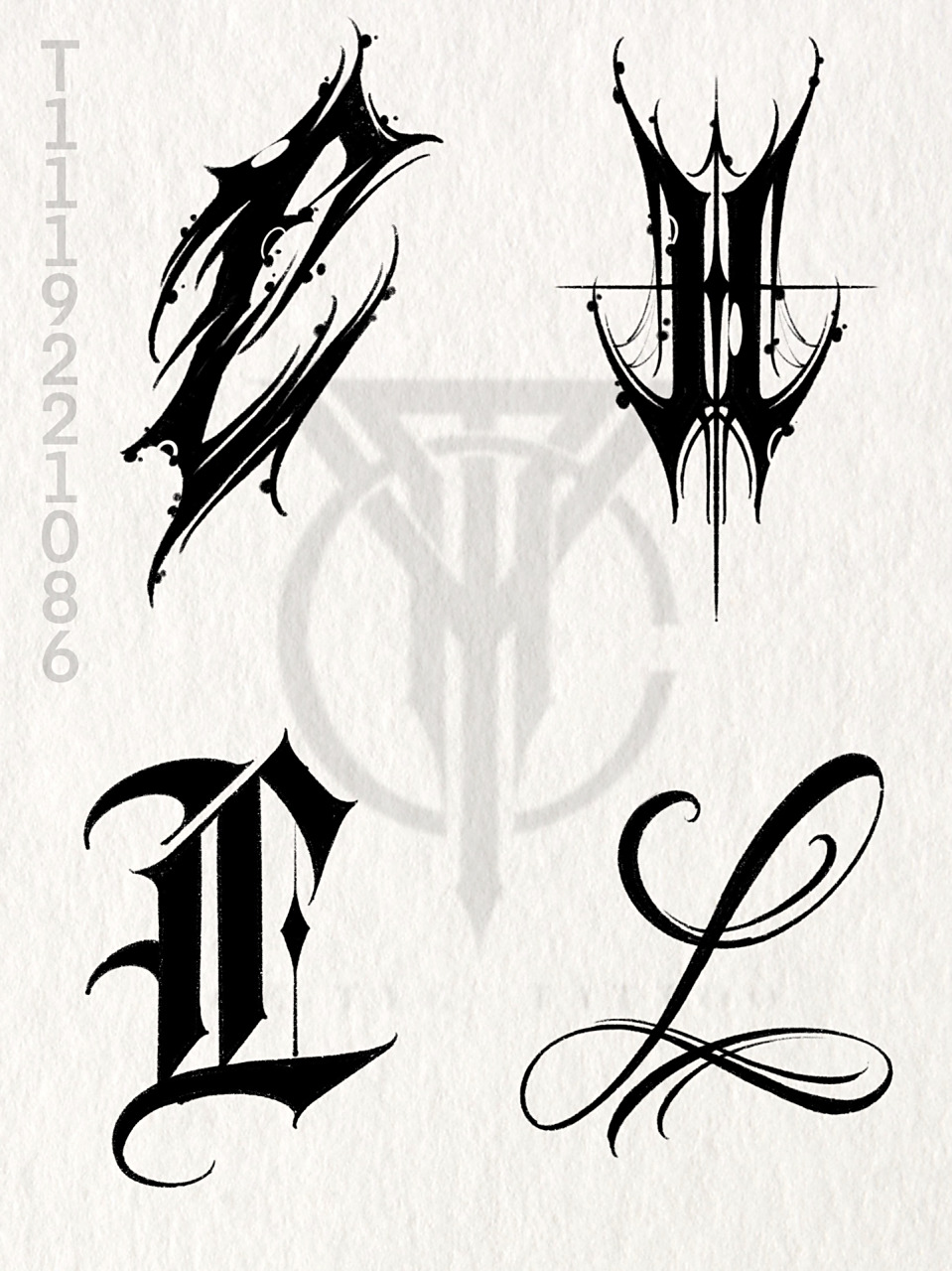 26字母|l| 暗黑—哥特—对称—奇卡诺其实每一个风格都不止一种写法