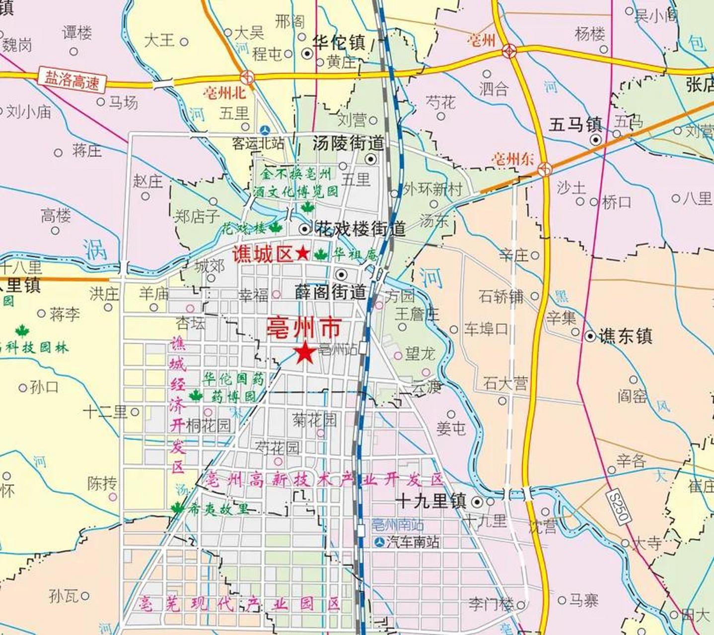 还有亳州市为啥不往涡河东面扩展呢?谯东镇那么好的位置,应该规划成