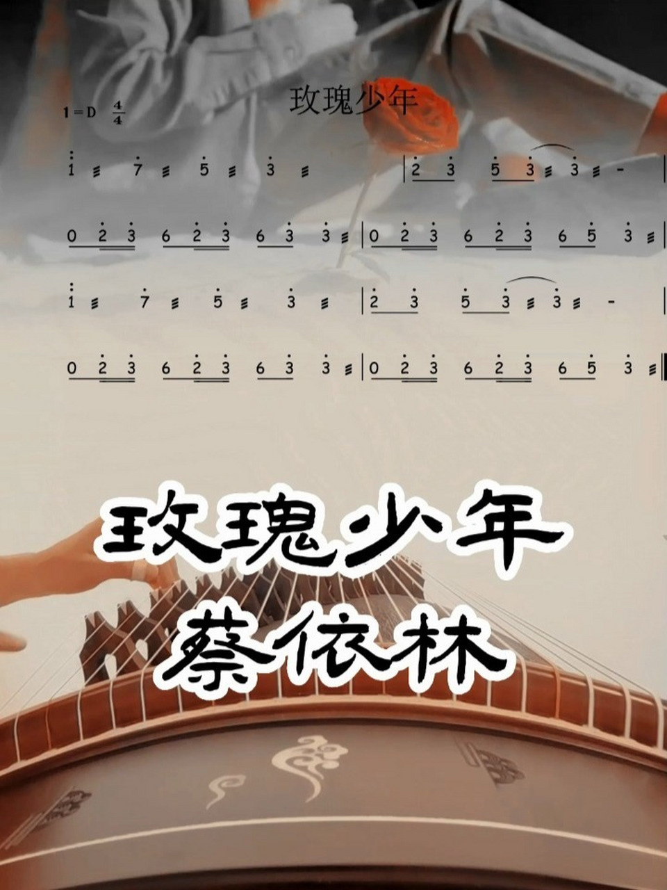 古筝弹奏《玫瑰少年》 不畏世俗也在追逐着属于他的光!