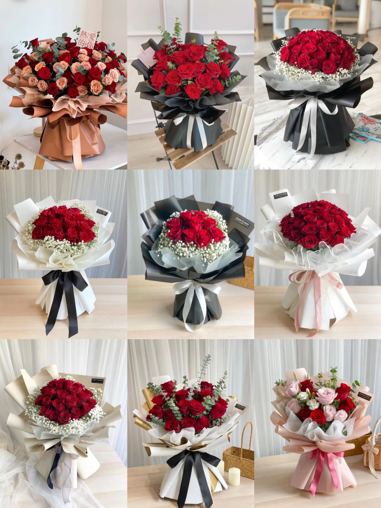七夕节红玫瑰花束款式合集 生活需要仪式感