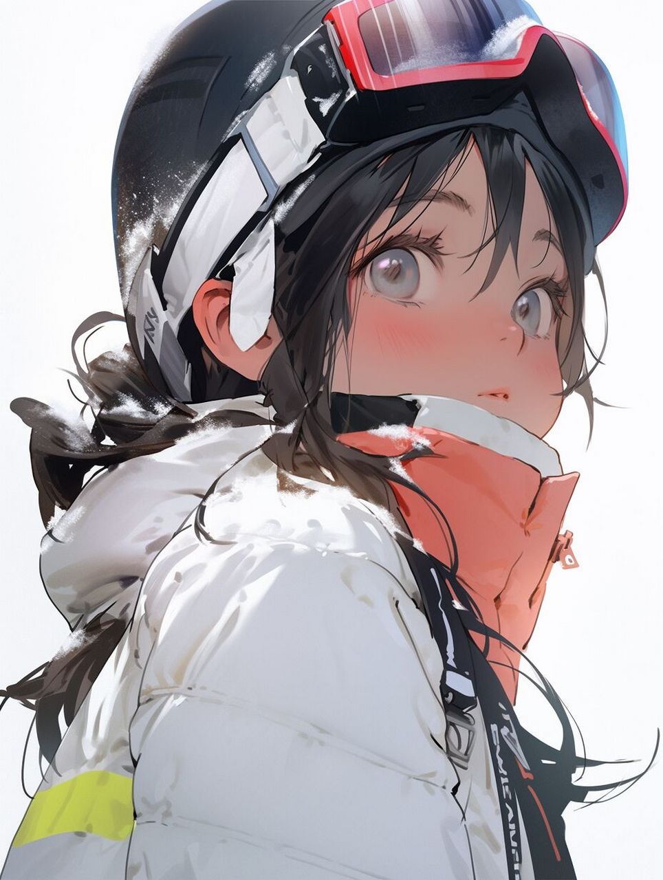 热爱滑雪的小姑娘 | 动漫头像 冬日里,我最爱的运动就是滑雪了.