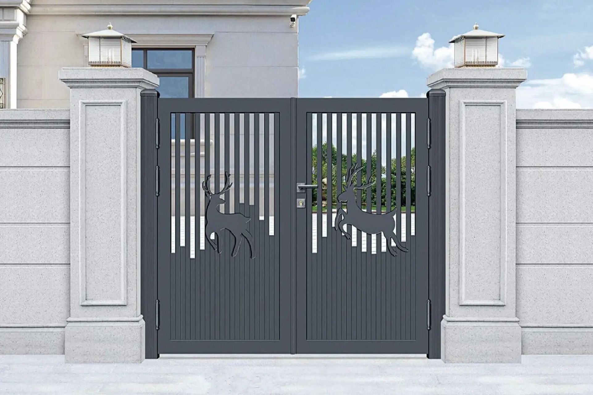 造型简单,款式好 看,是当下最流行的新中式现代简约小院子庭院小