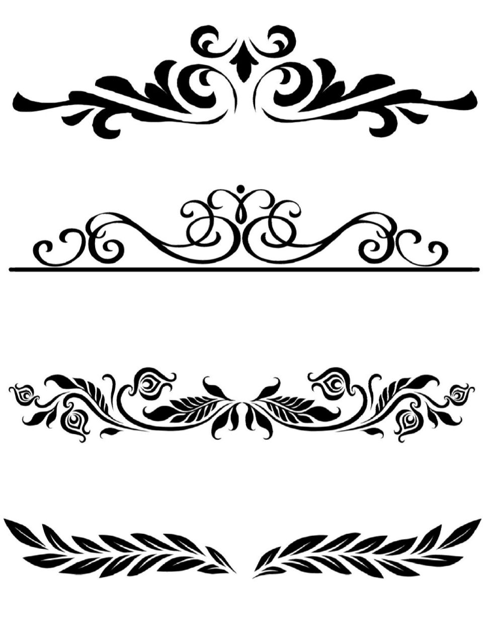 素材分享|欧式花纹古典黑白边框素材 众所周知,边框素材是设计创作必