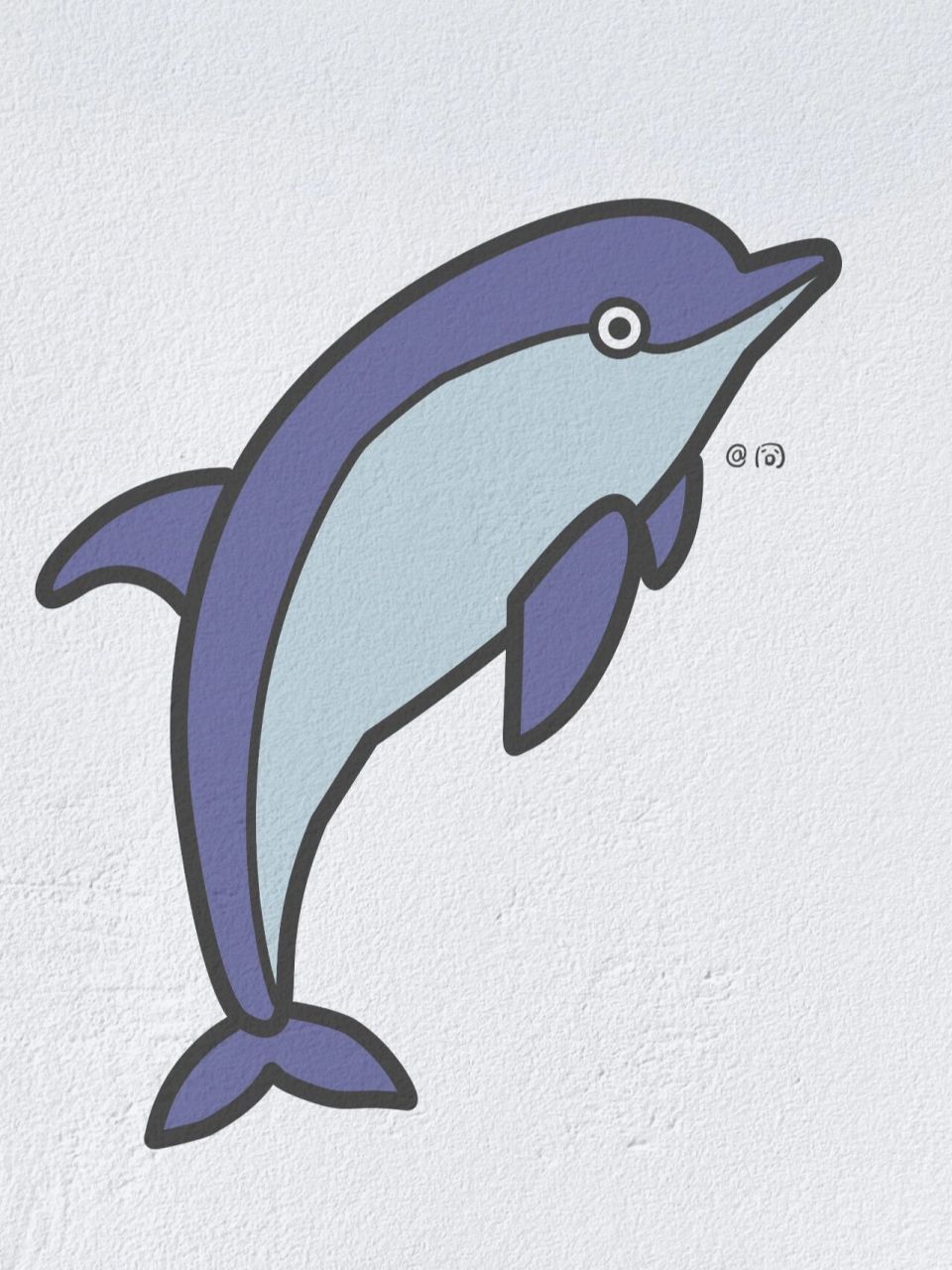 动物简笔画之可爱的小海豚(内附过程图)
