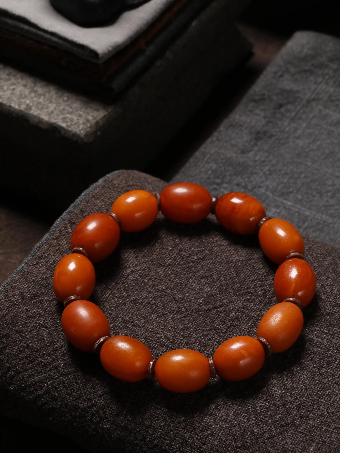 95全品无瑕疵|西亚红皮老蜜蜡枣珠手串 纯正西亚,大年份老蜜蜡枣珠