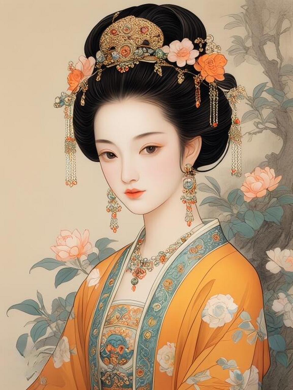 唐代  白居易 汉皇重色思倾国,御宇多年求不得.