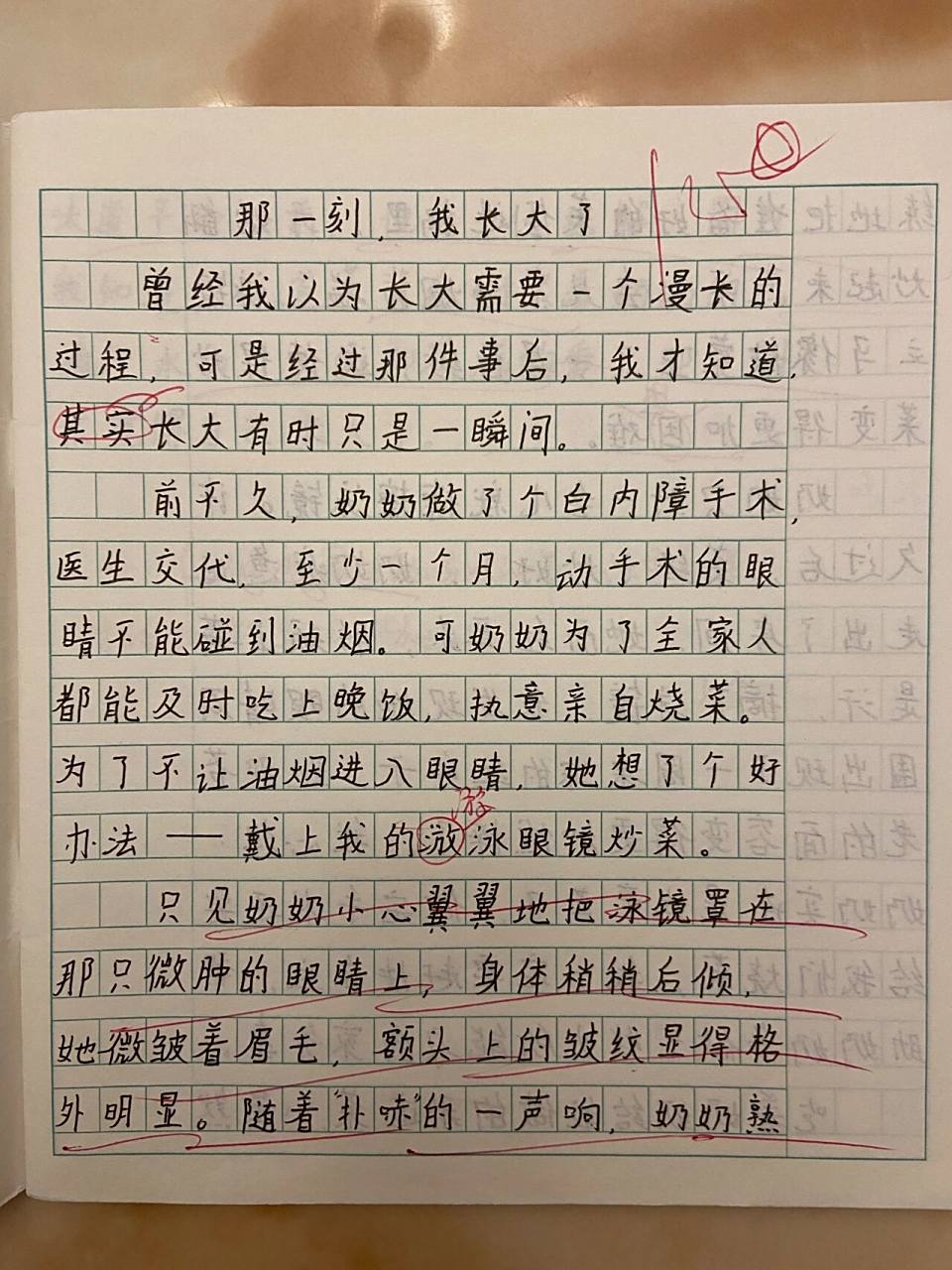 五年级优秀作文《那一刻我长大了》