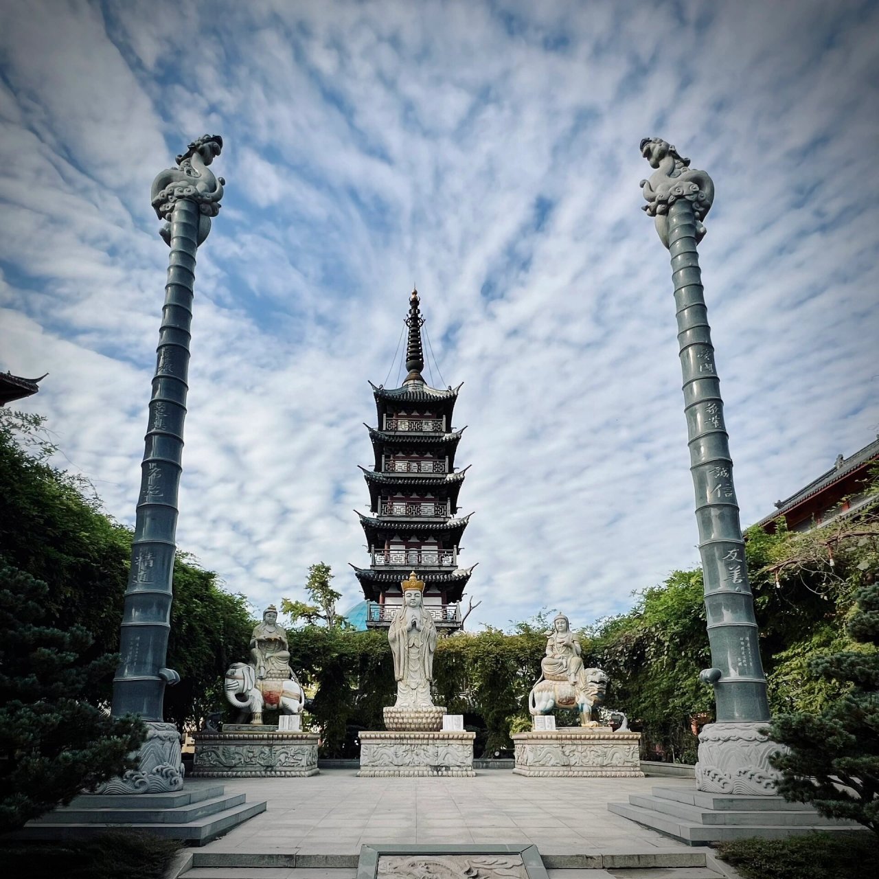 松隐禅寺 ,又名,位于上海市金山区亭林镇的内,是一座七级砖木结构的