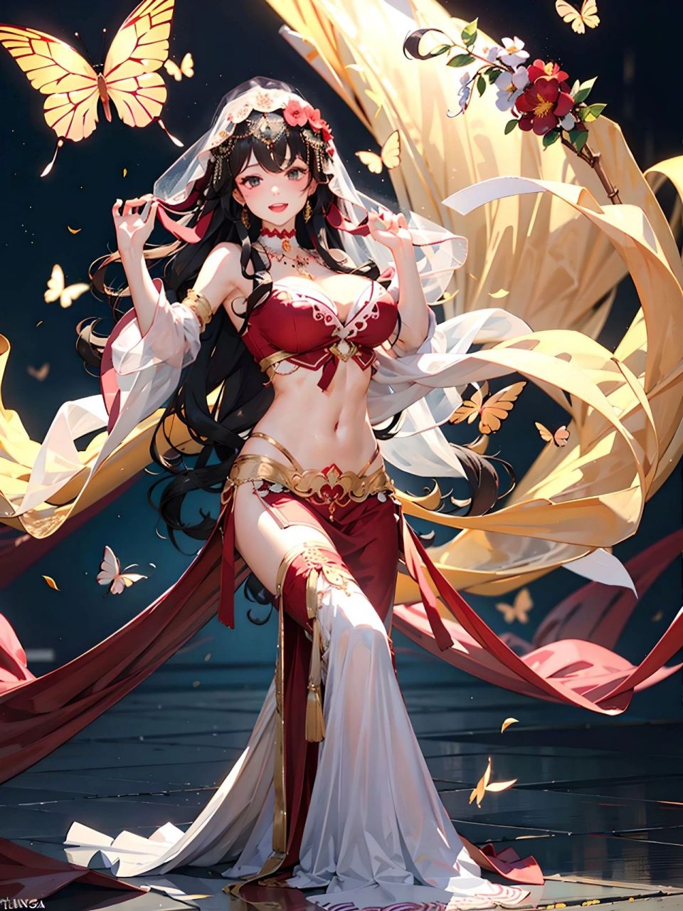 西域舞女 作品由 生成