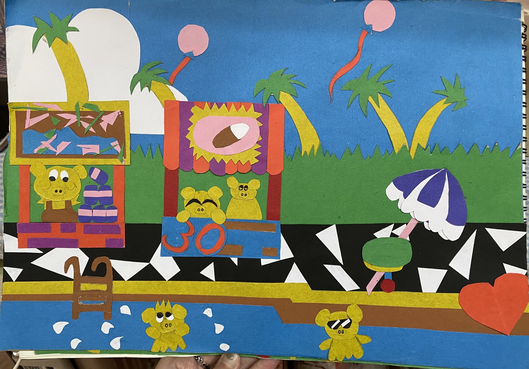 幼儿手工|卡纸拼贴画|手工制作 上学期手工作业分享93 主要材料