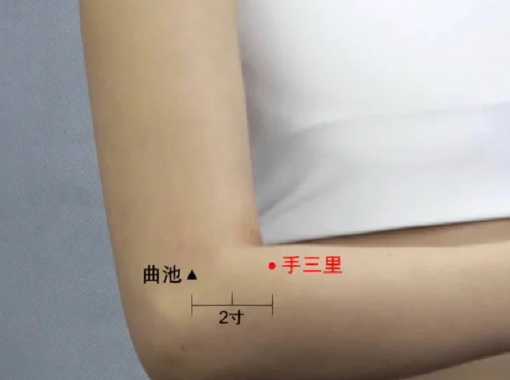 三间穴,缓解咽喉痛 列缺穴,缓解头项痛 手三里,缓解周身痛 (可选择按