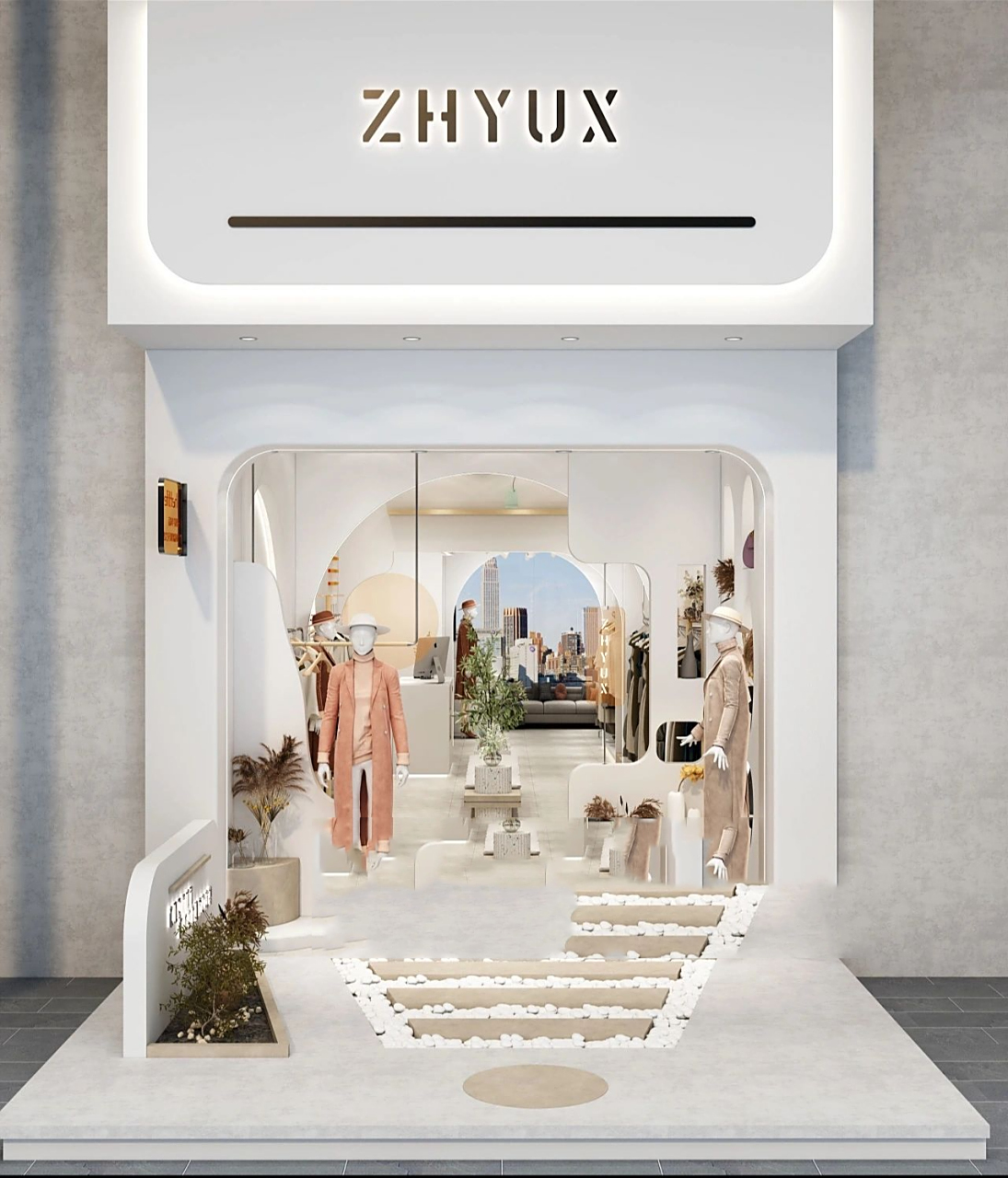 服装店门头设计,女装店门头效果图合集