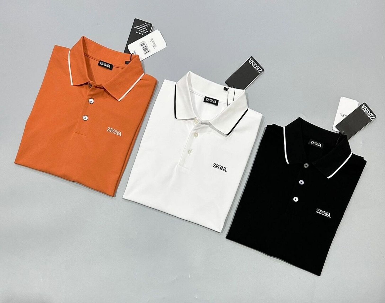 zegna杰尼亚新款男士商务休闲短袖polo衫