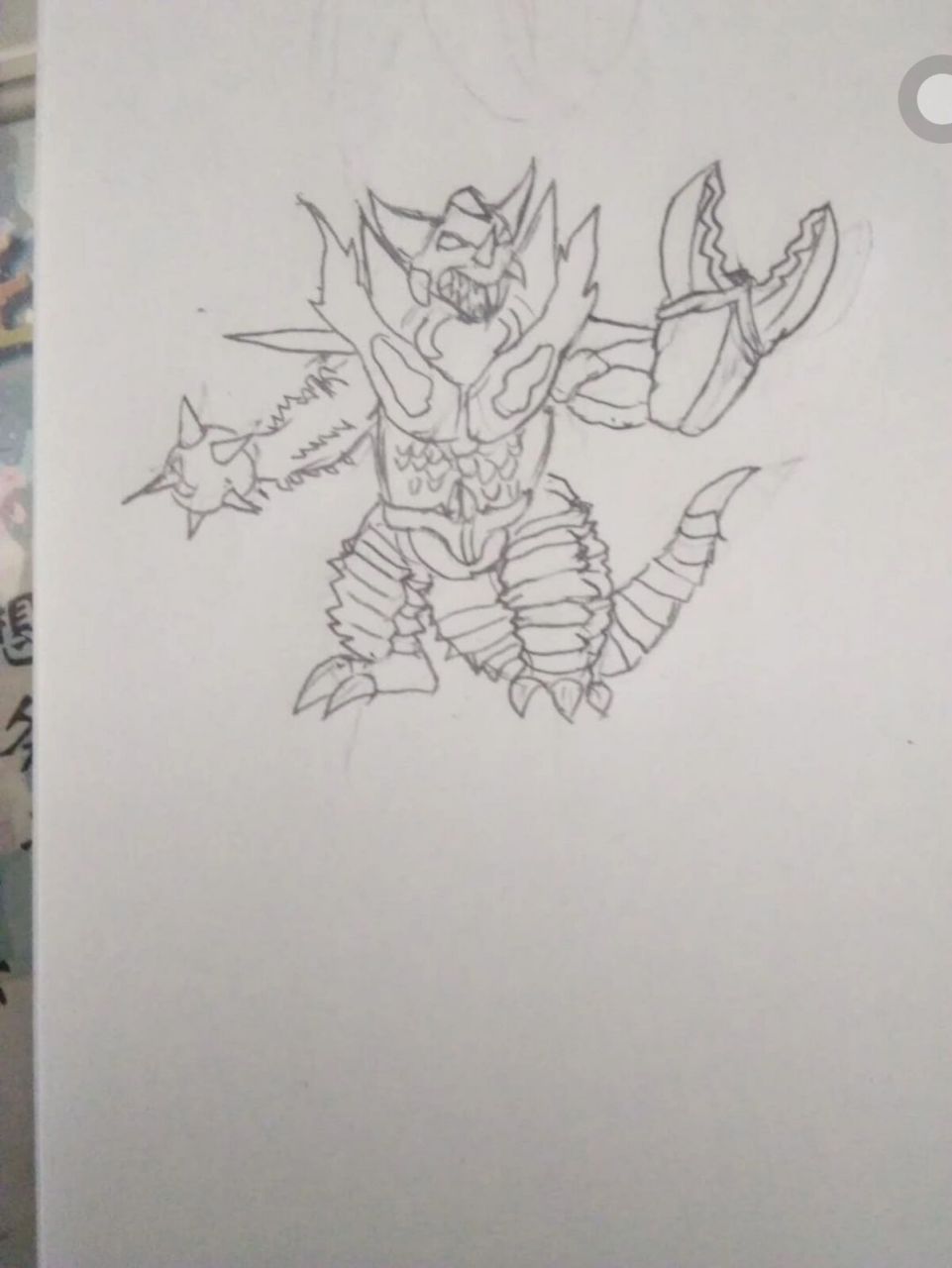 自创融合怪兽 头部(ex哥莫拉,布莱克王)身体叶腐,左手(巴拉巴),右手