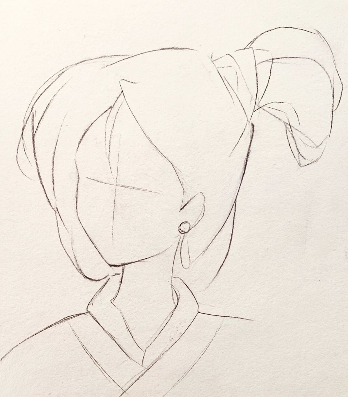 手绘少女线稿练习|花木兰附步骤 铅笔线稿练习,迪士尼公主手绘头像