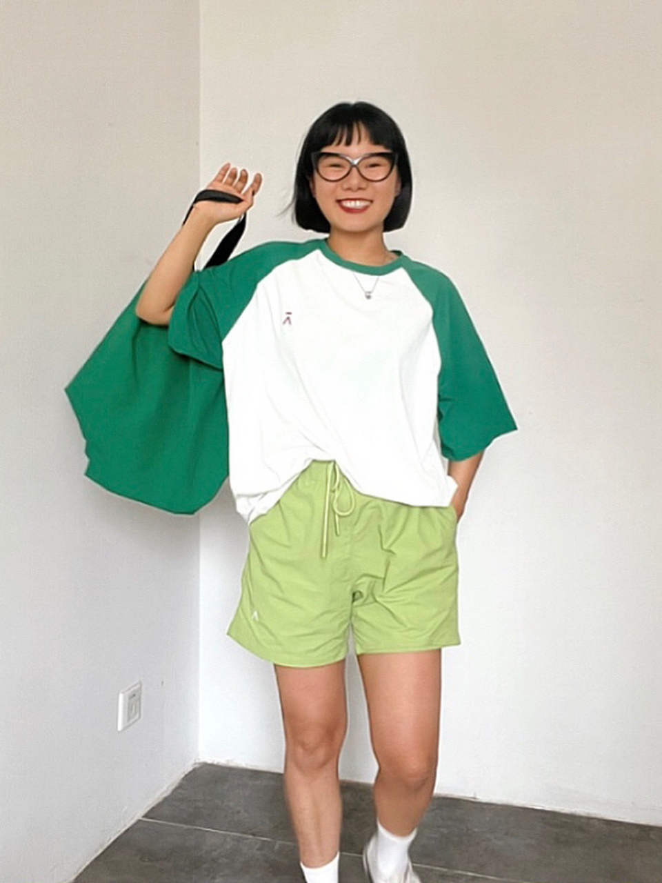 153cm100斤 | 矮个子的夏日多巴胺穿搭 绿色系的穿搭给人活力满满,很