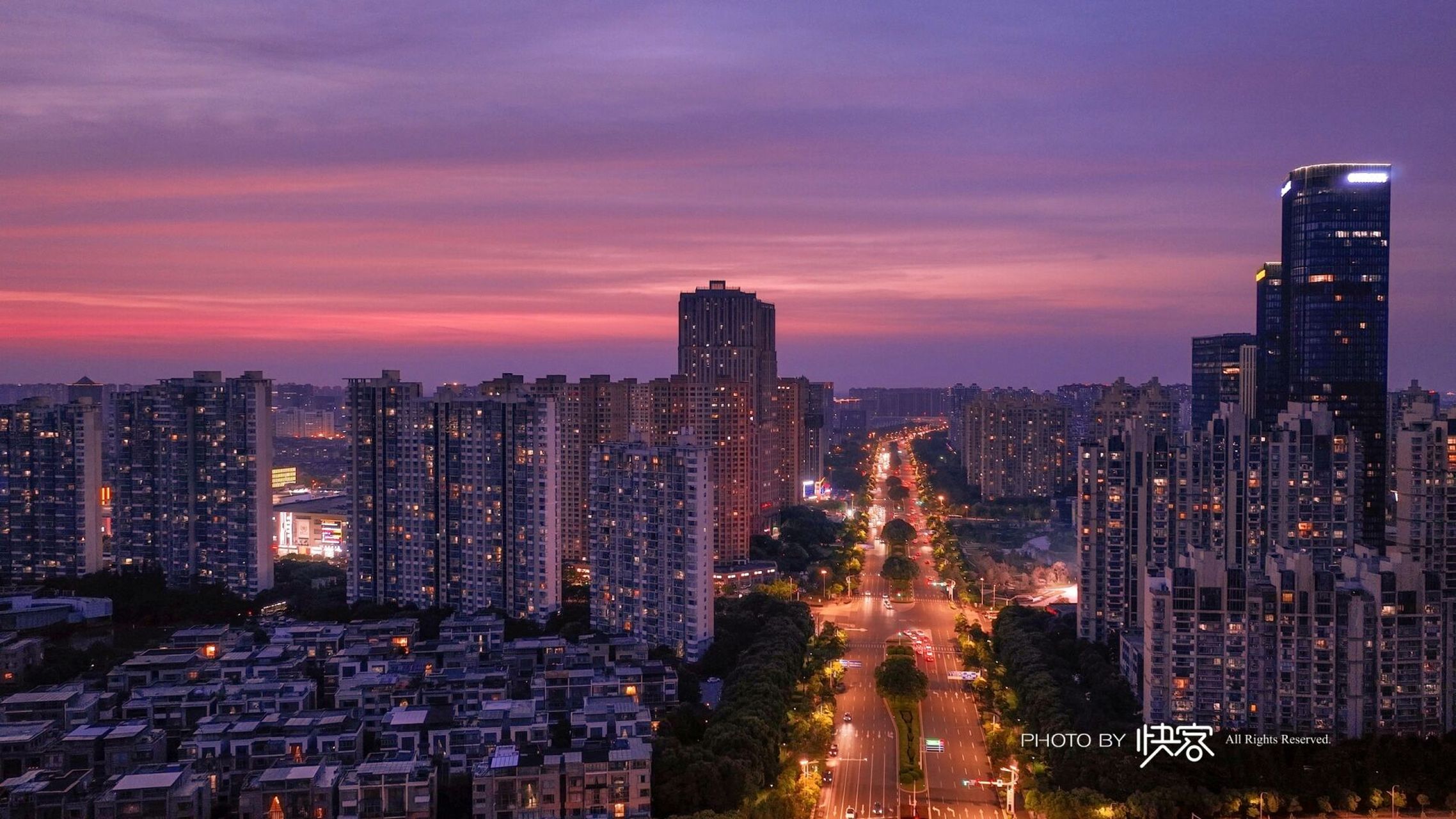 这几天的傍晚太漂亮了.#常熟# #城市夜景# #地标打卡