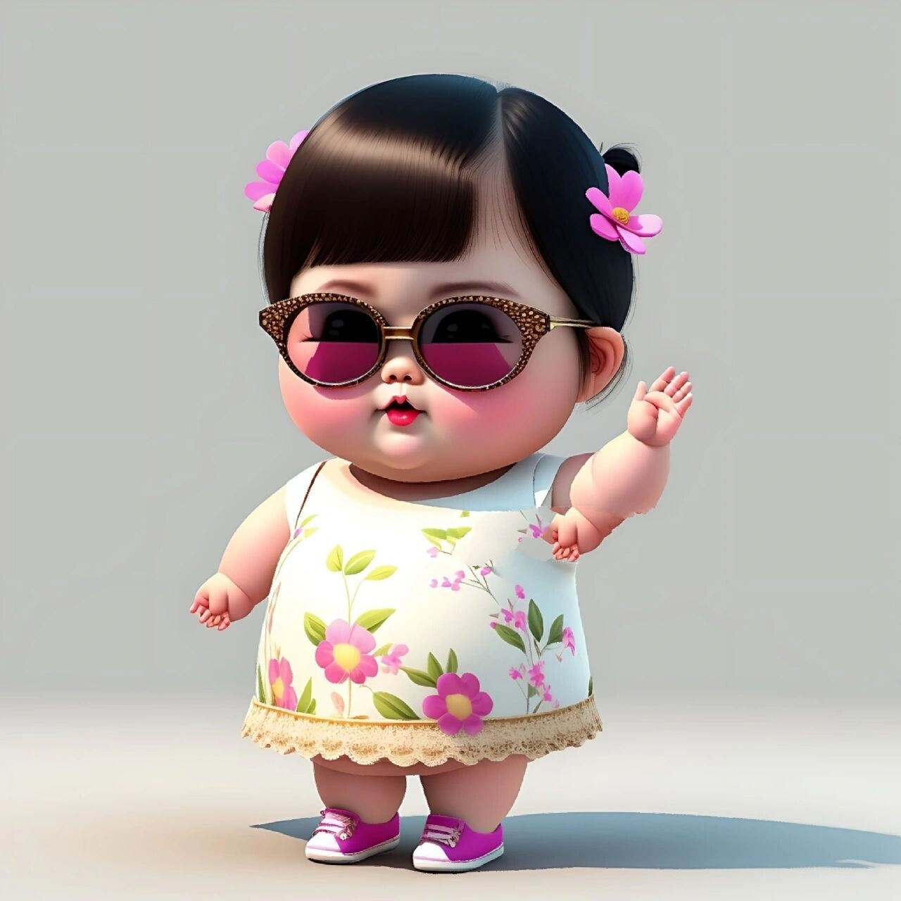 可爱胖宝宝头像#想不想捏一捏#夏天碎花#墨       优质头像