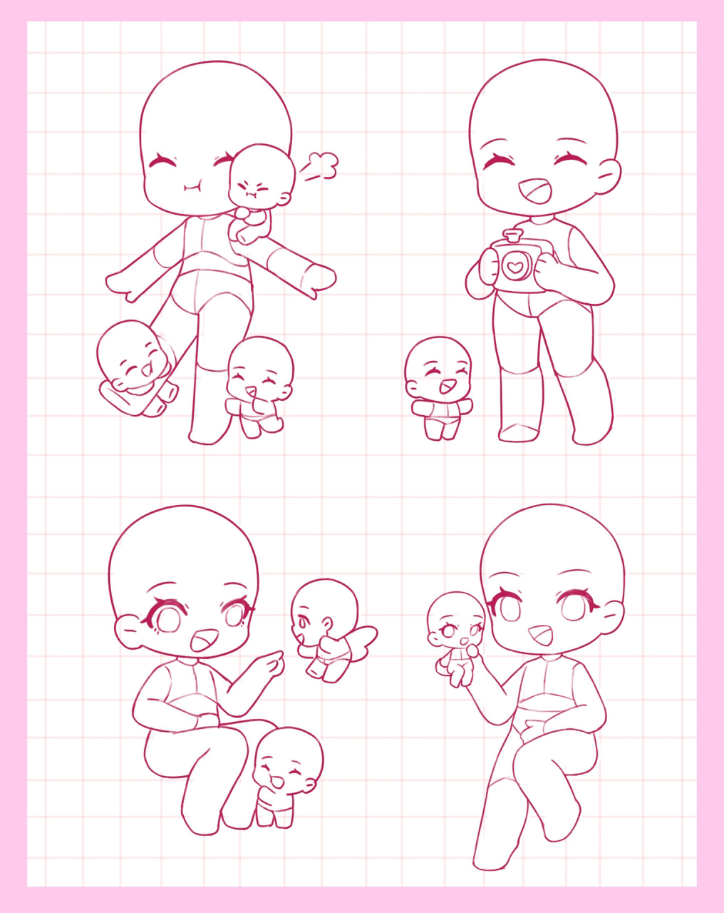 可爱qq人互动动态素材更新 可拿去练习呀,自设,亲友互绘都可以哇,92