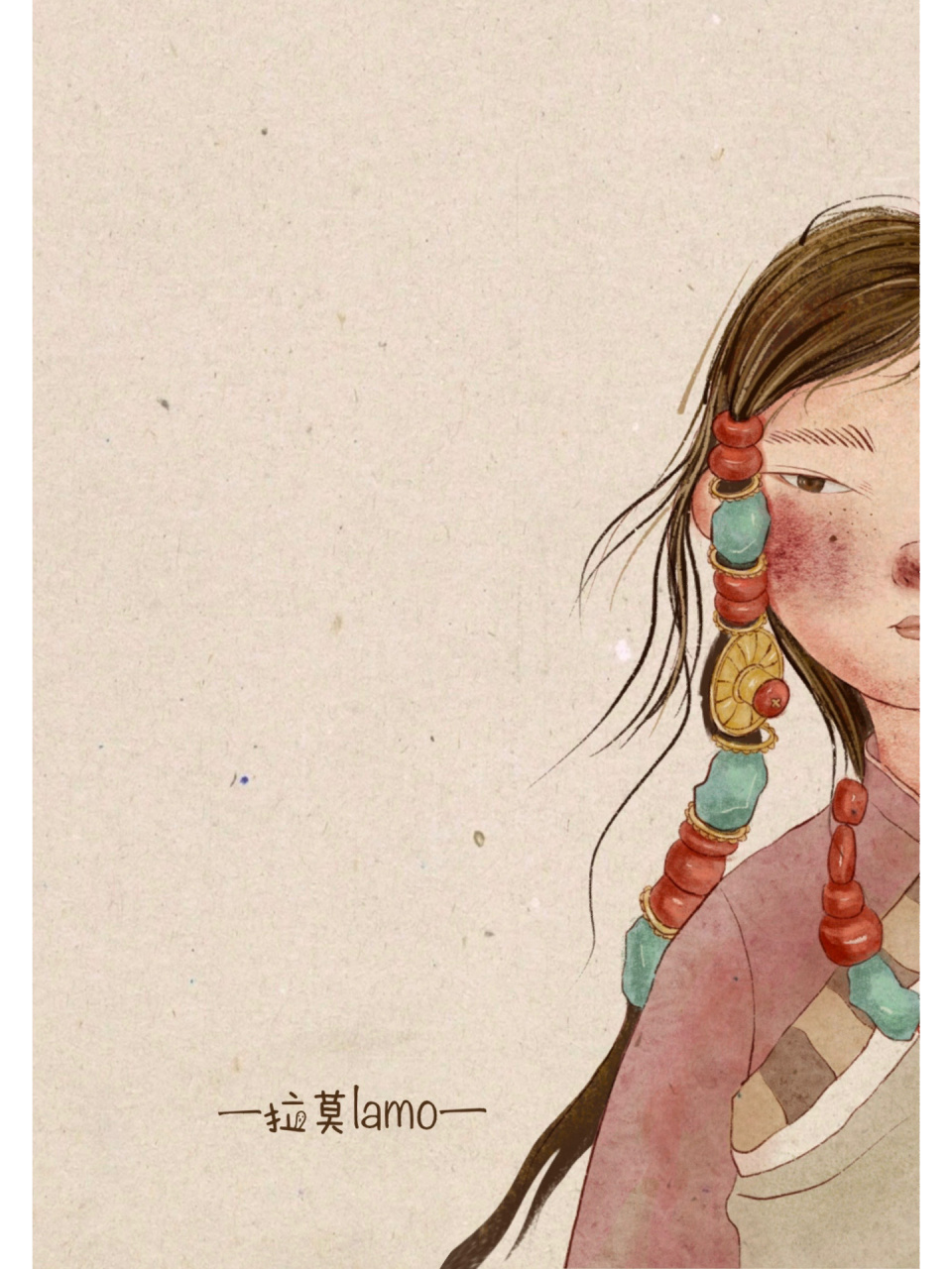 原创插画/藏式手机壁纸 手机壁纸,喜欢可以自取哦