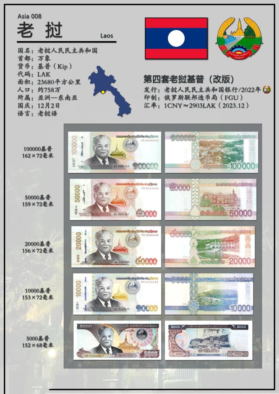 老挝币100元图片图片