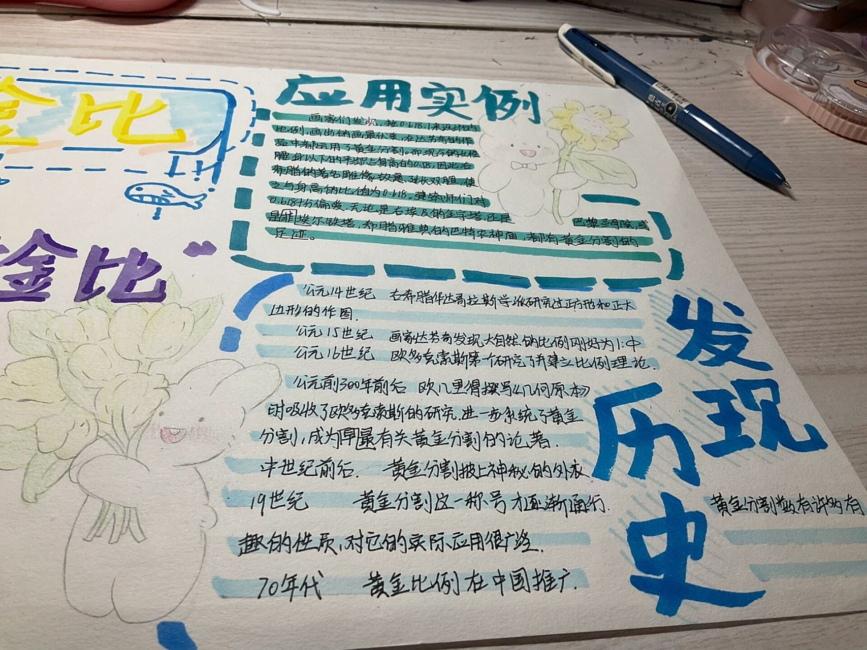 黄金比手抄报