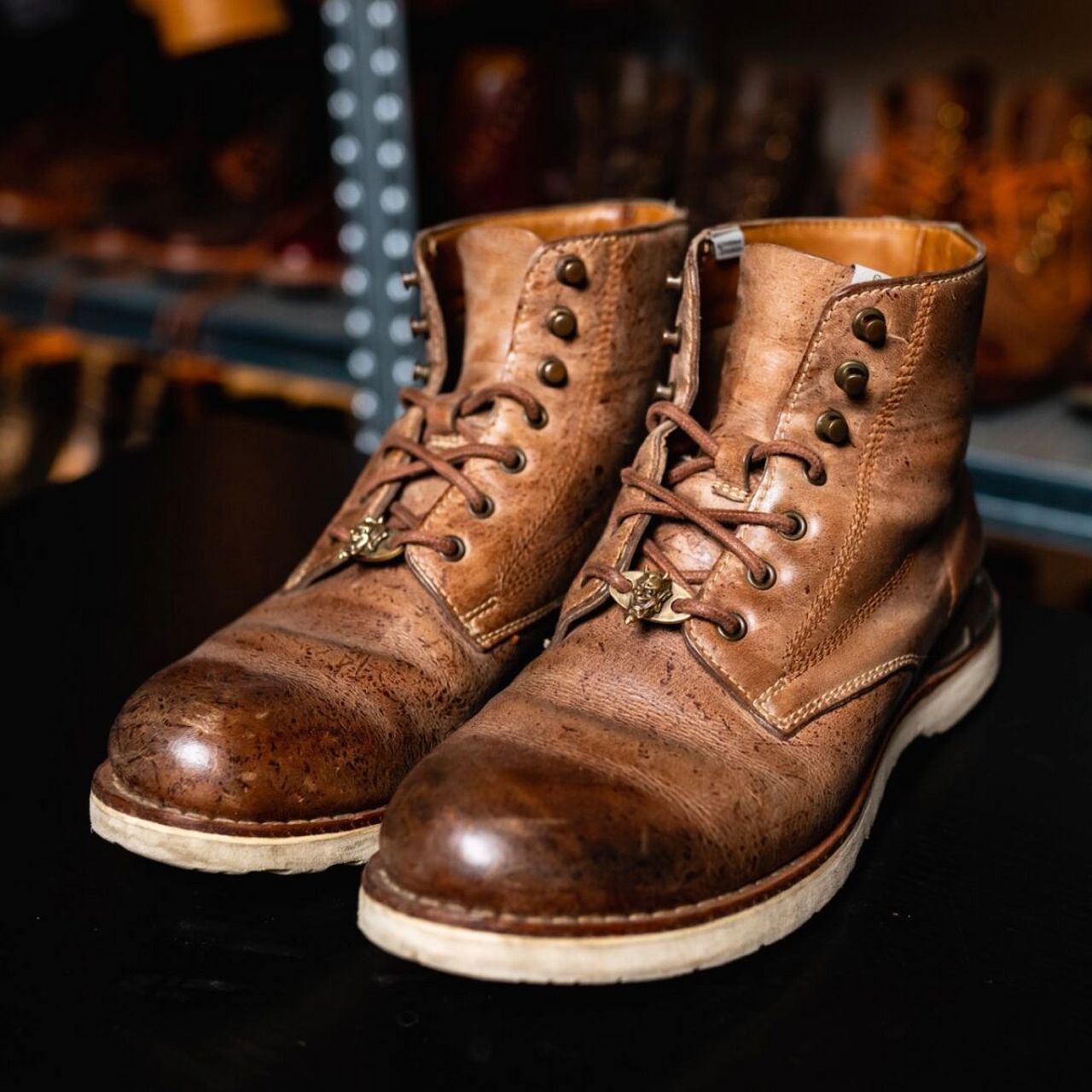 visvim virgil工装靴最新旧化效果 所有kudu吹,准备上号了 kudu txdy