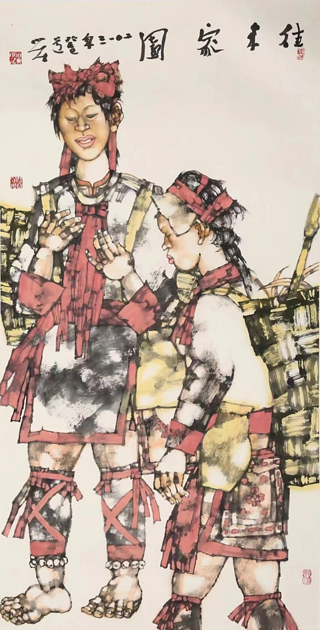 张道兴人物作品欣赏#艺术##国画