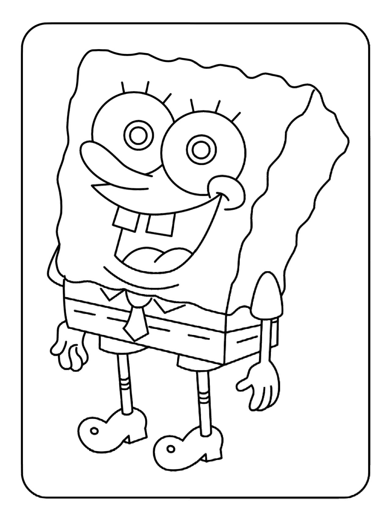 97海绵宝宝|简笔画涂色素材98120张