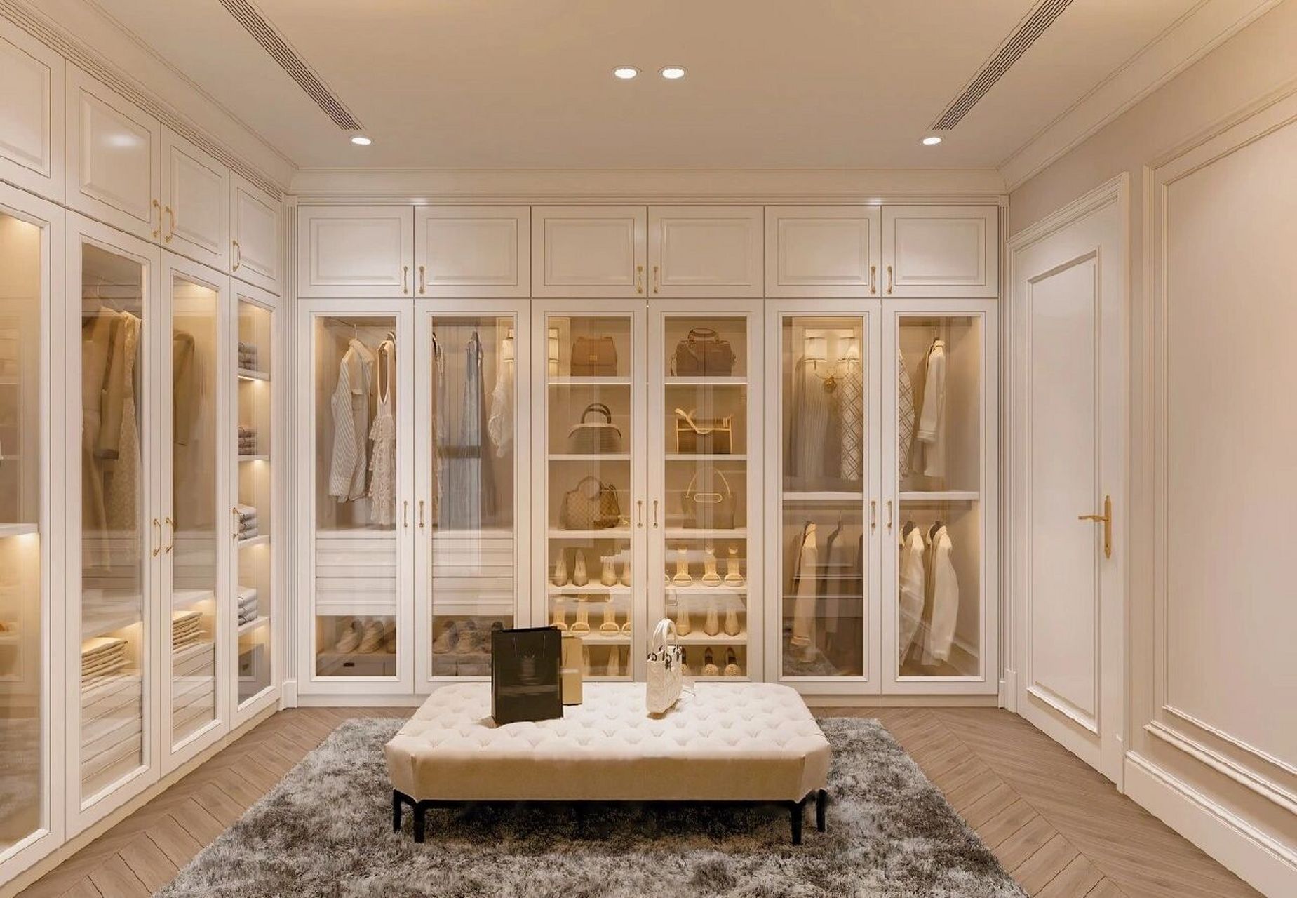 全屋定制 / 轻法式衣帽间 这是不是小仙女们的人间理想超大衣帽 ??