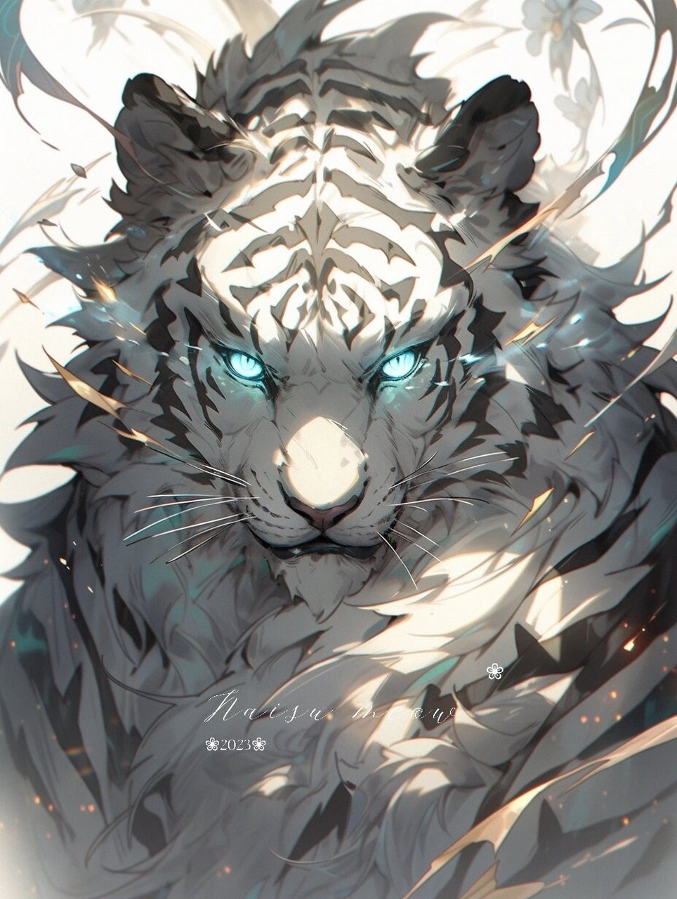 萤森之王|靓帅白虎高清兽设furry头像 90漂亮帅气的白虎真的好好看