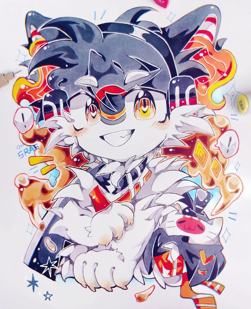 兽设/互绘〕设定配色超级美!97 对方暂时还未出图94  家的设定!