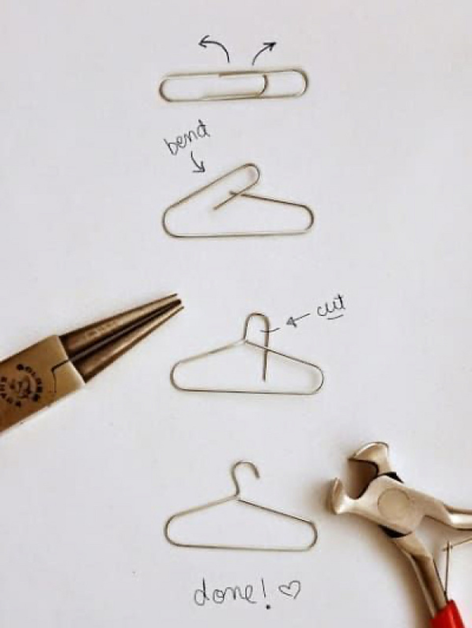 曲别针制作小衣挂 分享创意与灵感 #diy手工制作