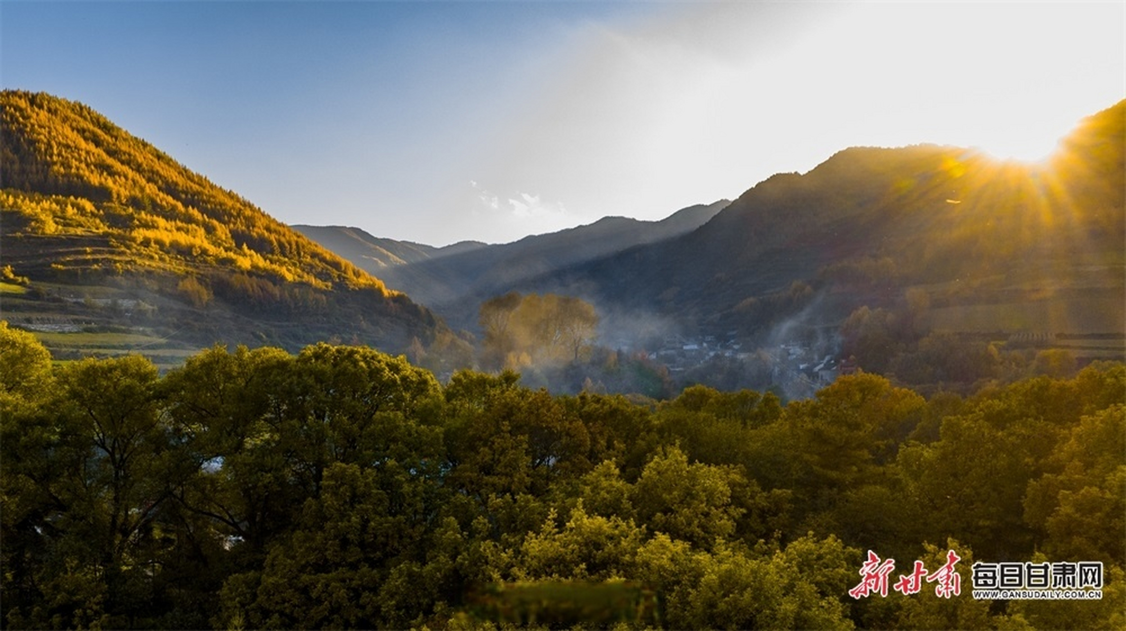 甘肃秋天有多美# 秋末冬初,武山县龙台镇的景色怎一个"美"字了得!