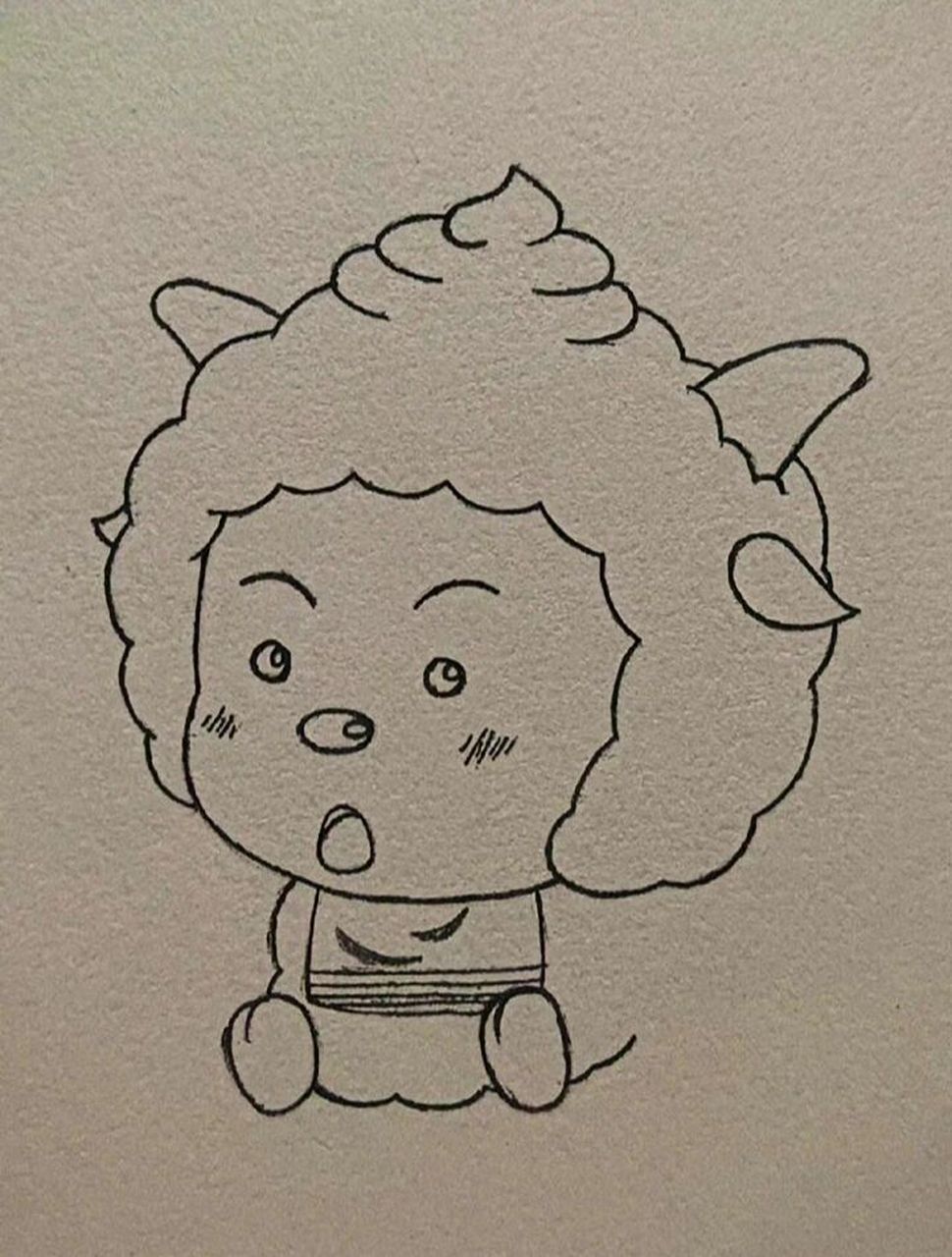 懒羊羊简笔画〕画简笔画的第1天