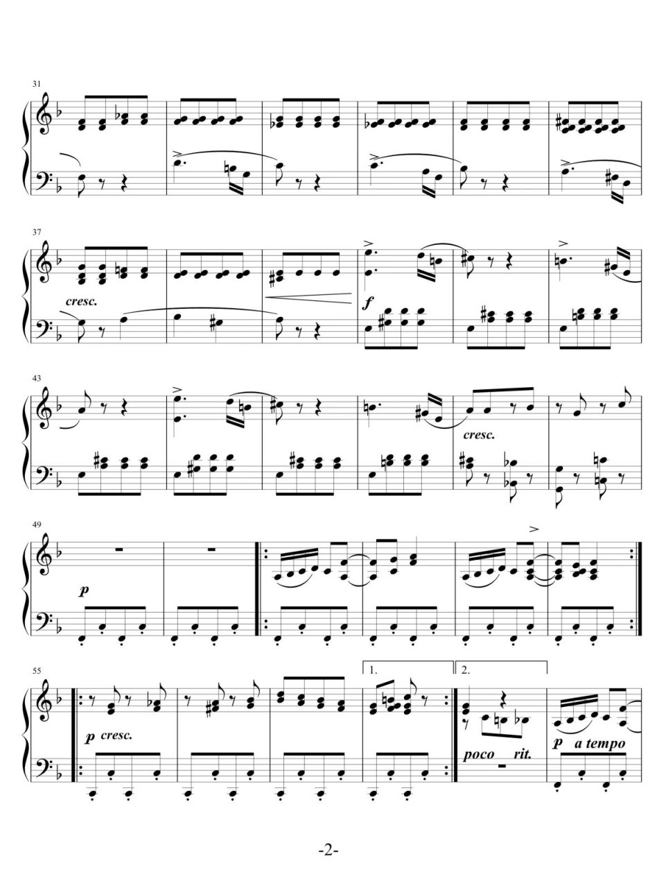 钢琴谱《纺织歌》