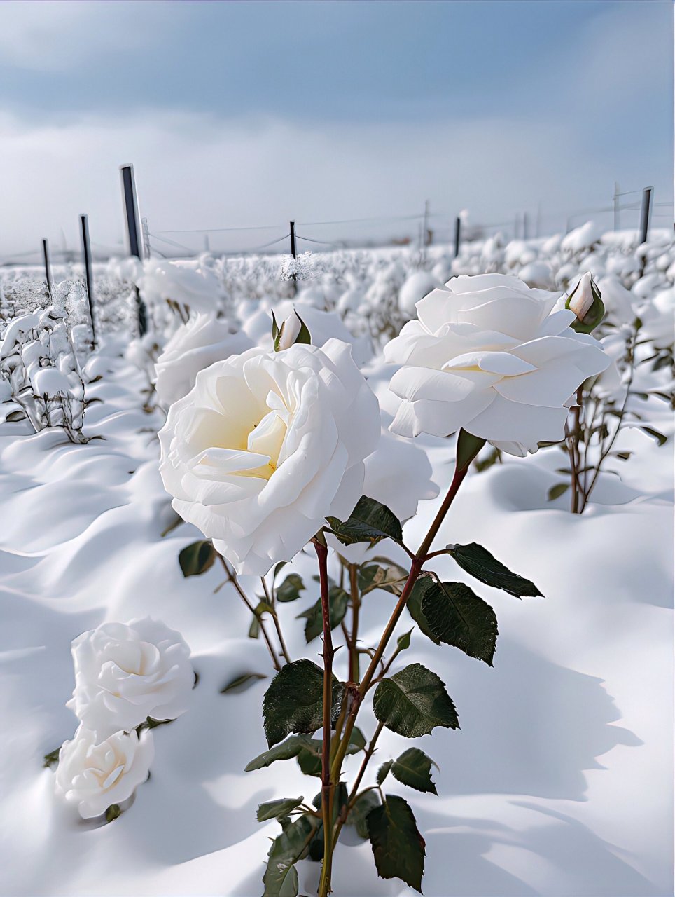 雪山白玫瑰图片大全图片