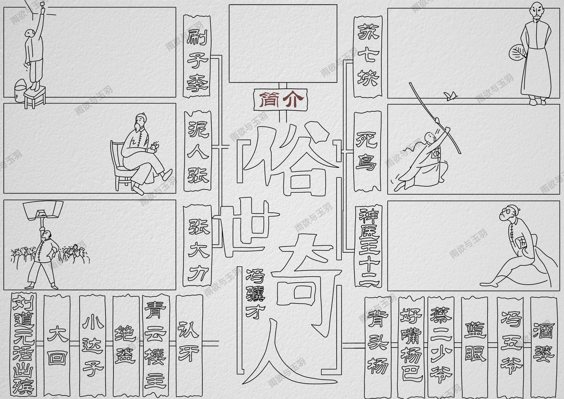 俗世奇人小报 手抄报图片