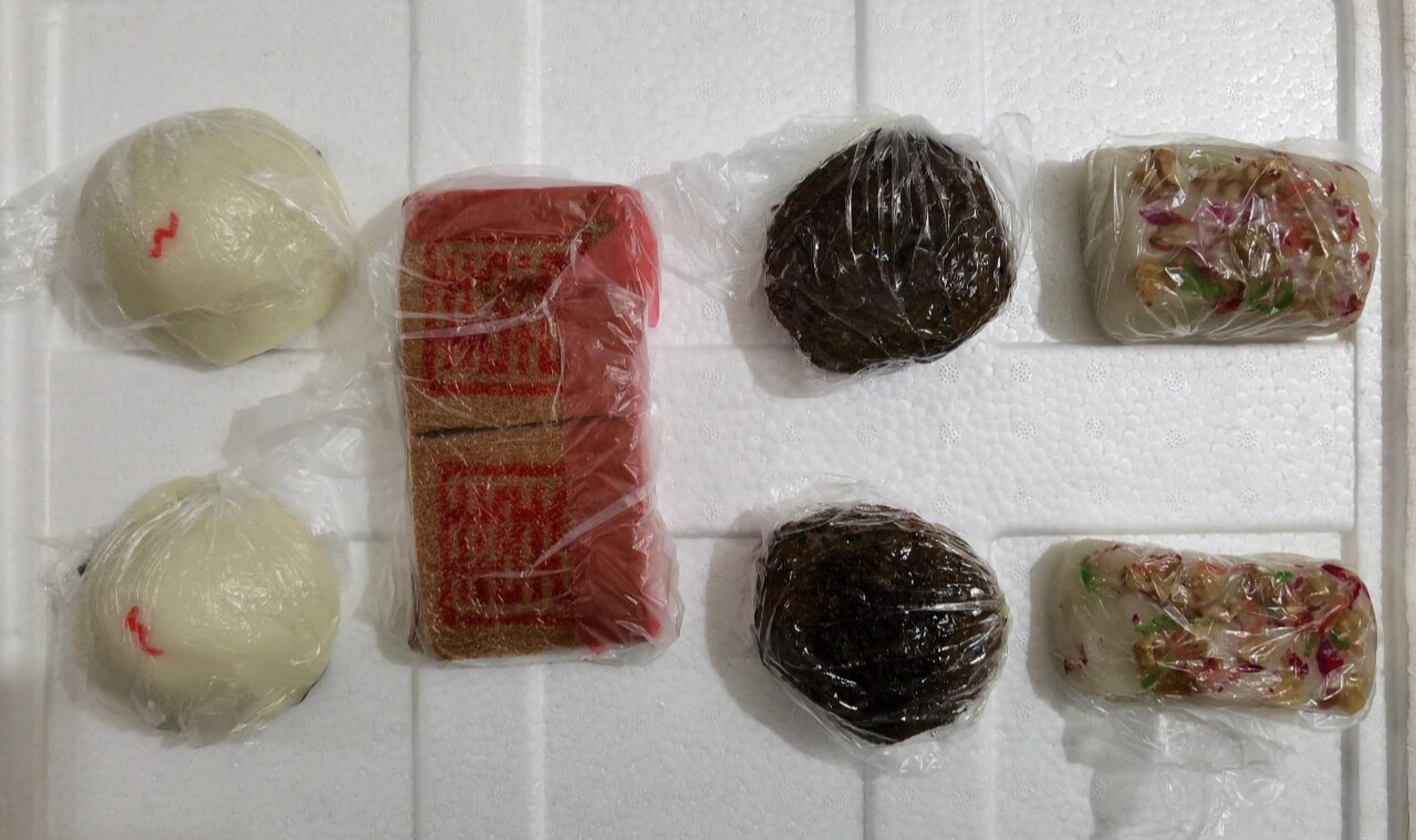 嘉善特产—糕点(塌饼) 嘉善县特色糕点:白团子(糯米鲜肉团),红糖豆沙