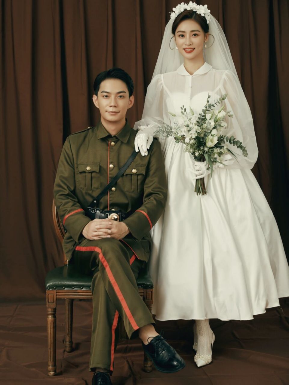 上海婚纱照# #婚纱照# - 96风格:纪实/民国/军阀风 99场景:复古