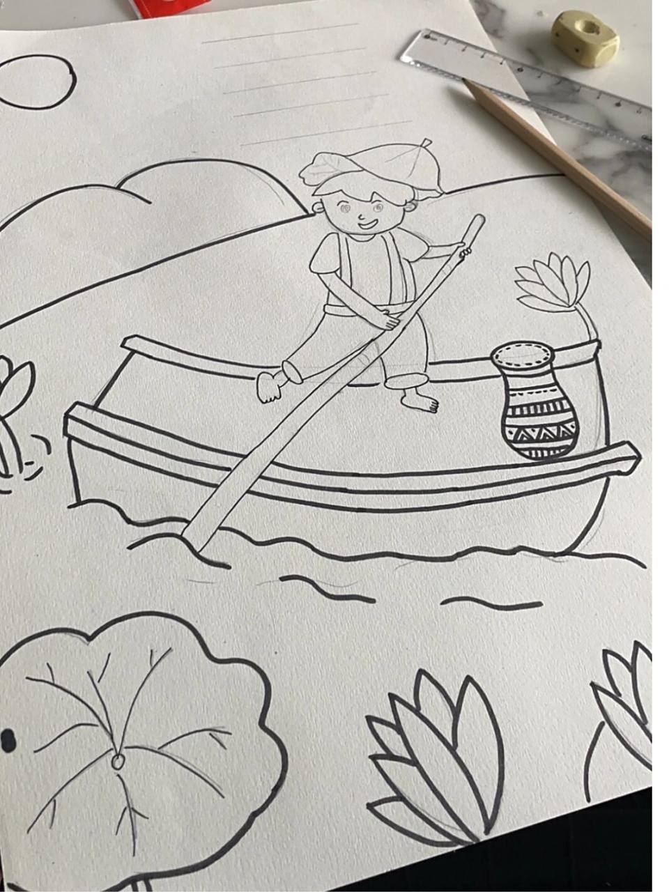 古诗配画 | 白居易《池上》