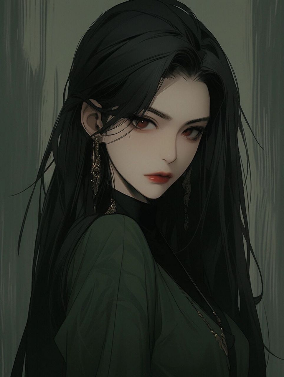 冷色系插画壁纸头像·高冷氛围感美女 我有四个愿望: 不劳而获,不学有