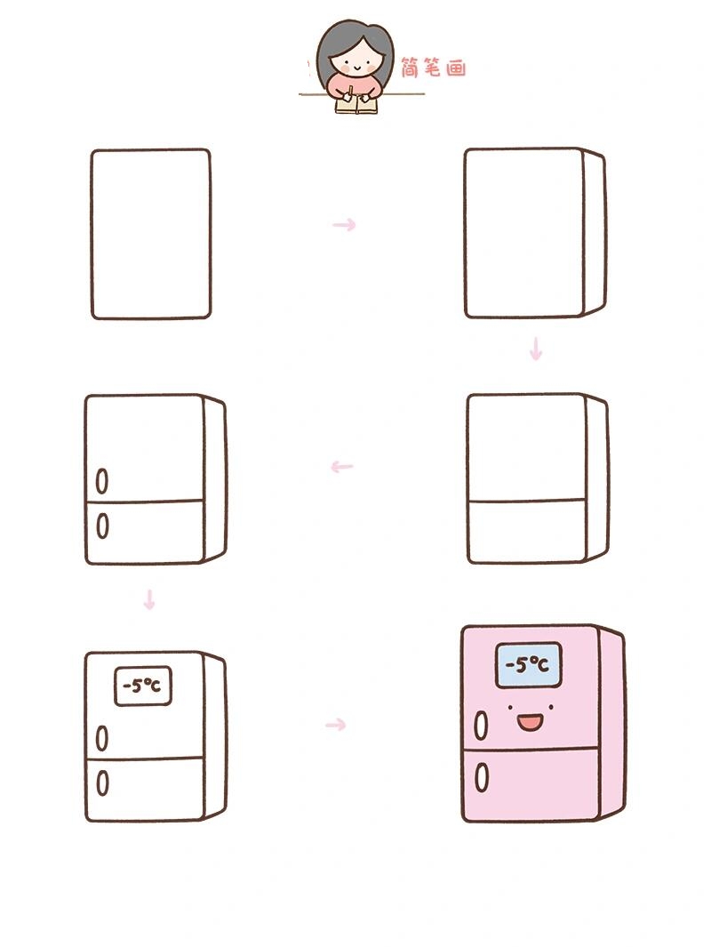 小贝简笔画-冰箱