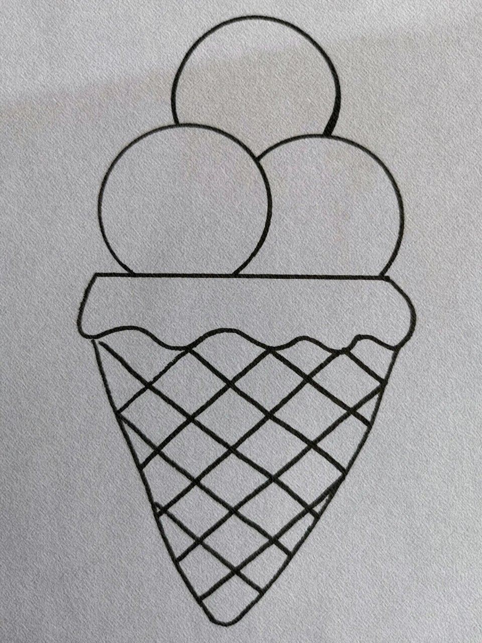 冰淇淋简笔画教程