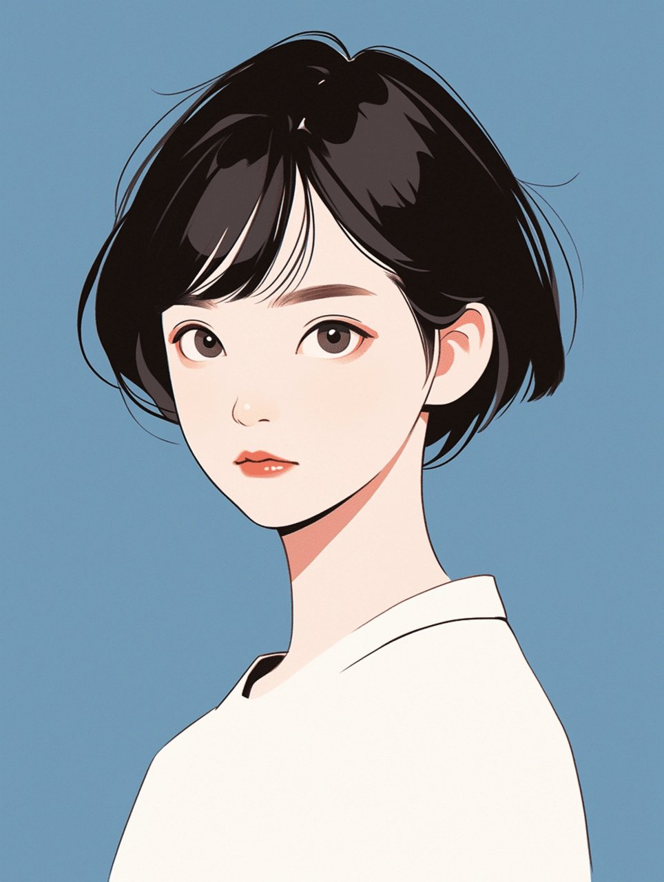 短发女生头像24