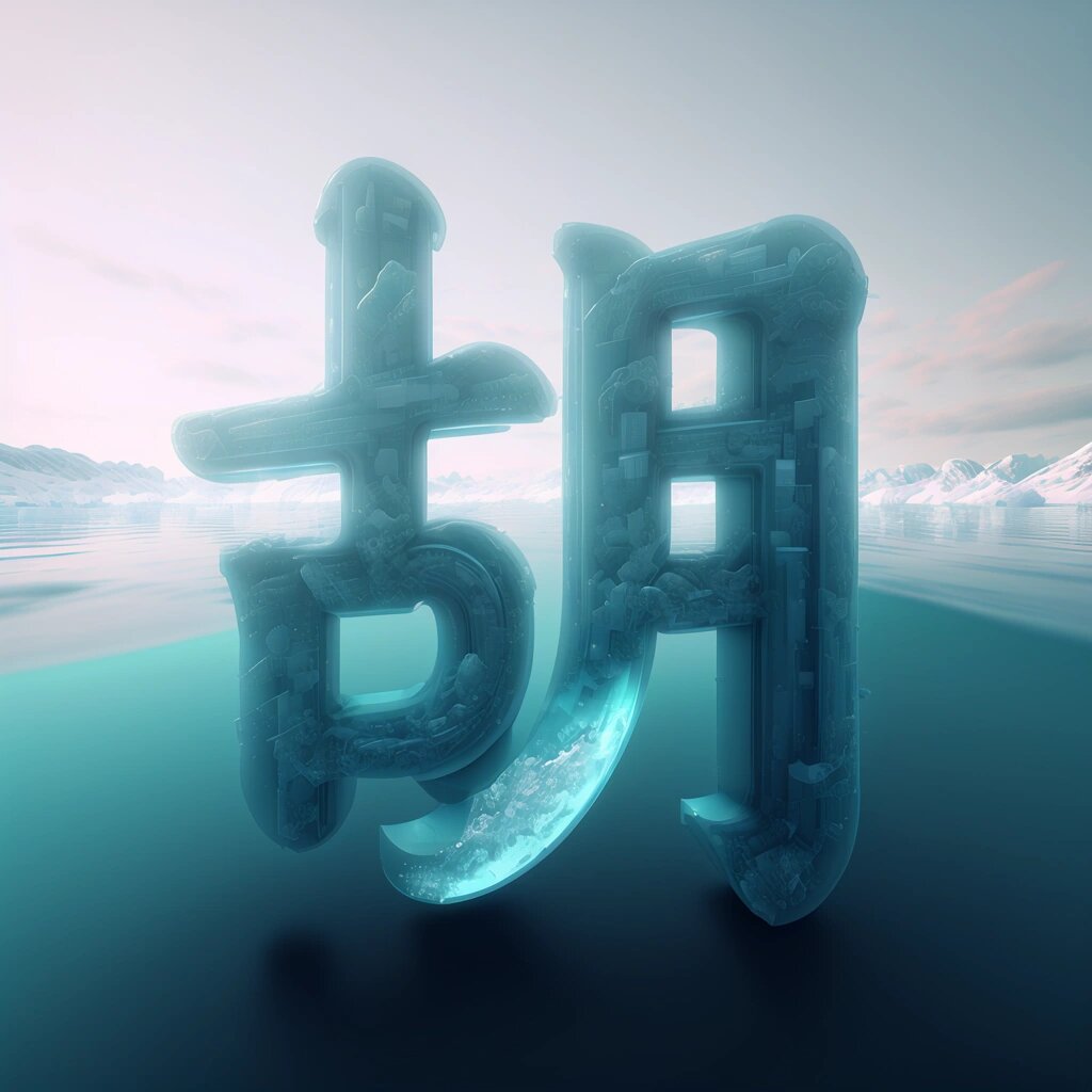 艺术字体设计·姓氏头像·胡