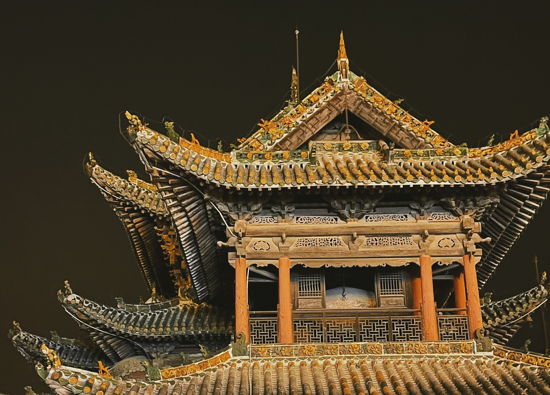 南阳社旗|赊店古城山陕会馆一日游(上-夜景) 差不多七点到,直接先去了