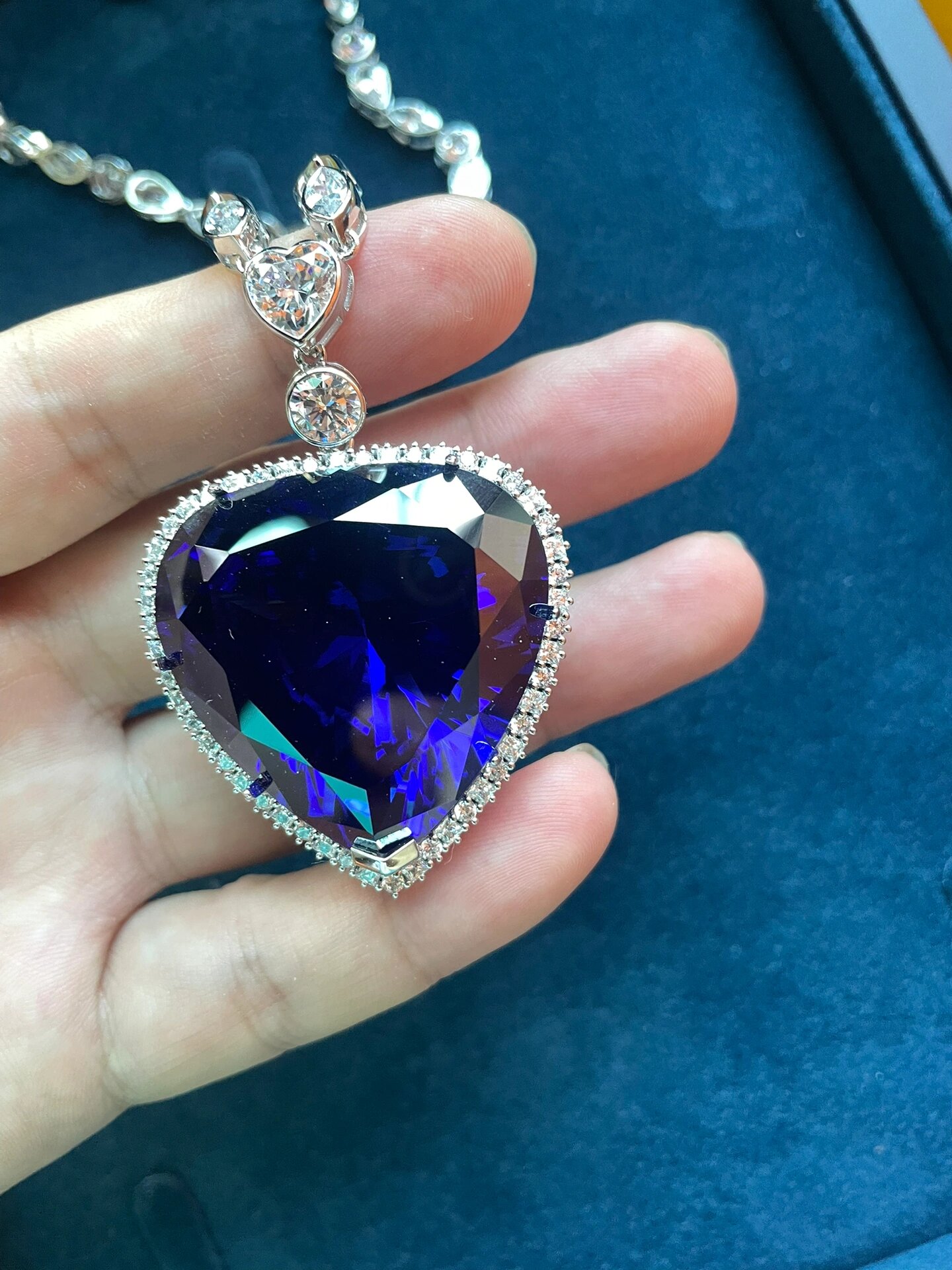 泰坦尼克号25周年纪念款海洋之心项链