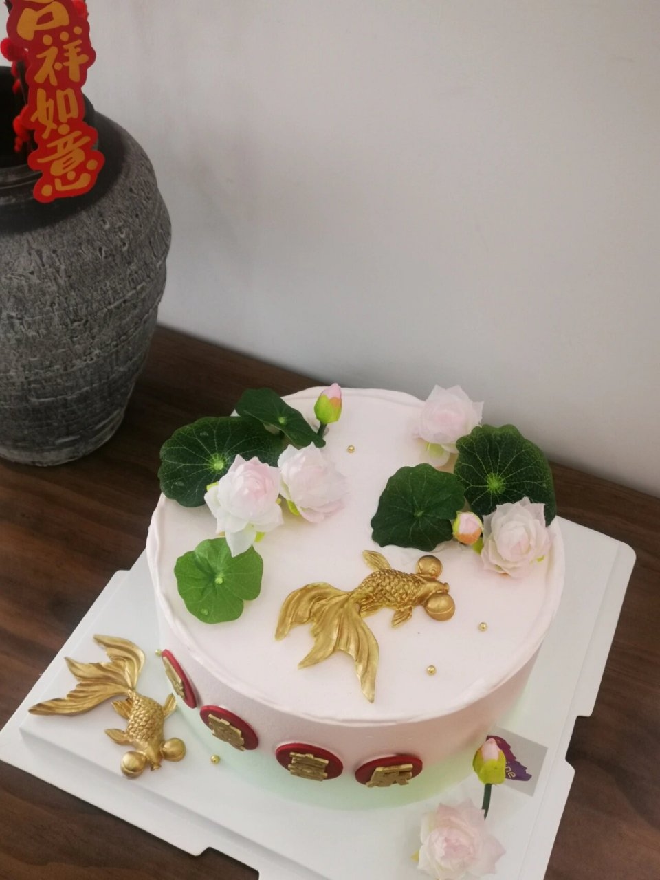 大同供佛祈福蛋糕 #大同生日蛋糕# #供佛蛋糕# #荷花主题蛋糕# #祈福